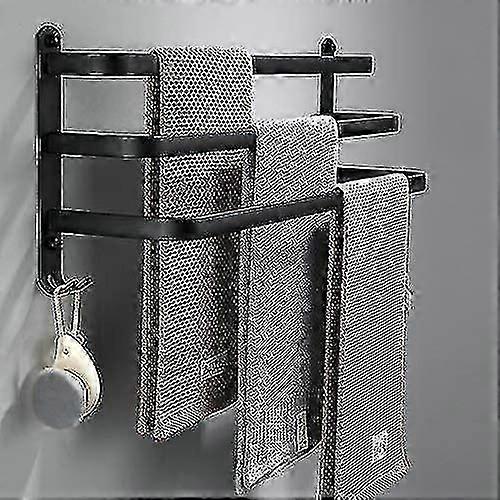 Kylpyhuoneen pyyhetelineet, mustat seinälle asennettavat pyyhetangot suihkuun ja keittiöön, vedenpitävät ovitangot kaksoiskoukulla Paras lahja