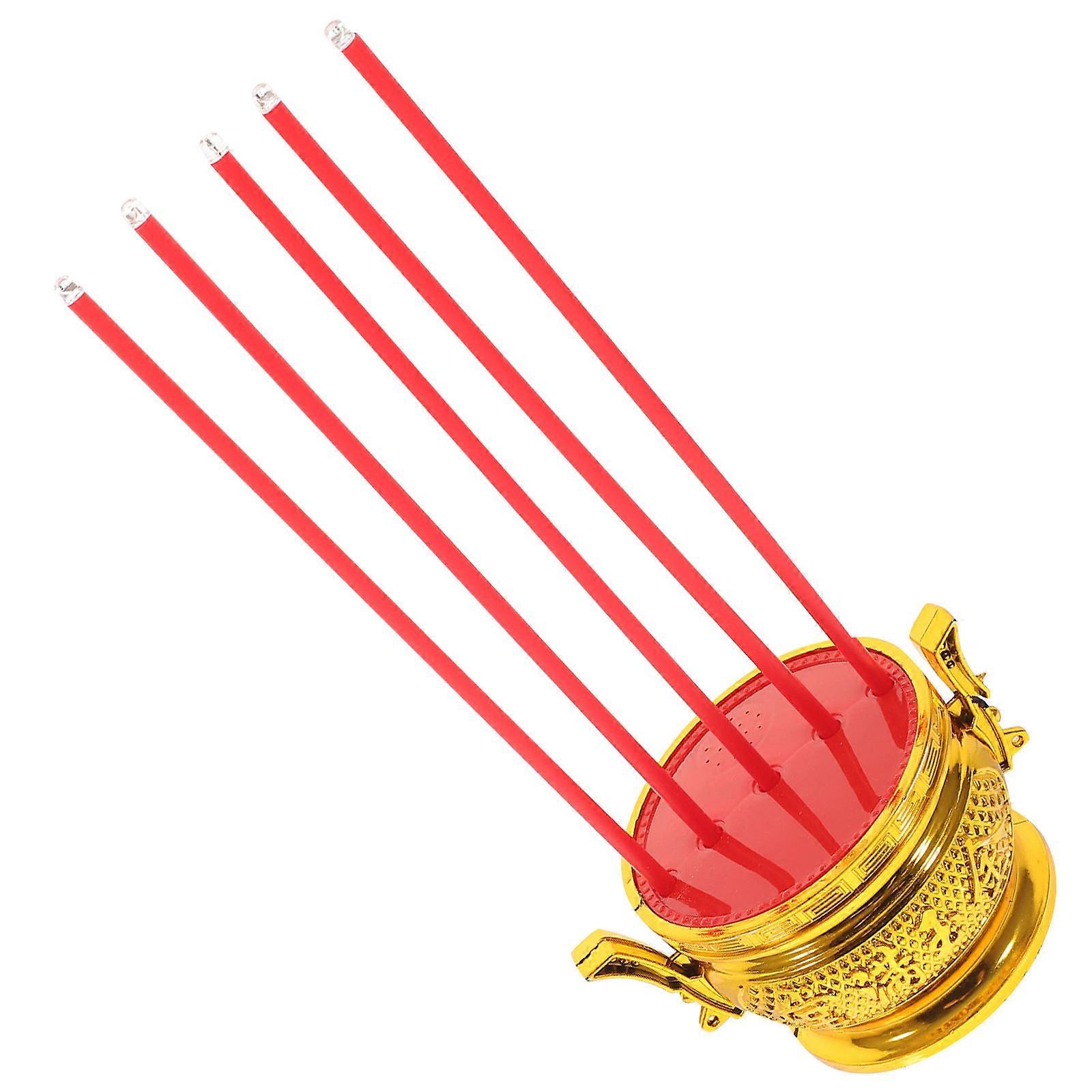 Multi Color LED Electronic Incense Burner 3Pcs Compact Size Ingot Shape Home Decoration Portable Function