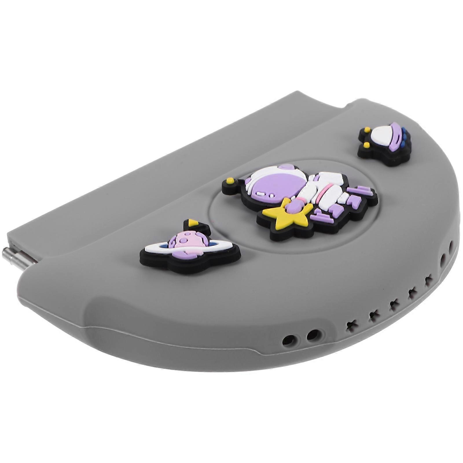 Grey Silicone Denture Case for Portable Use 3Pcs Household Storage Box