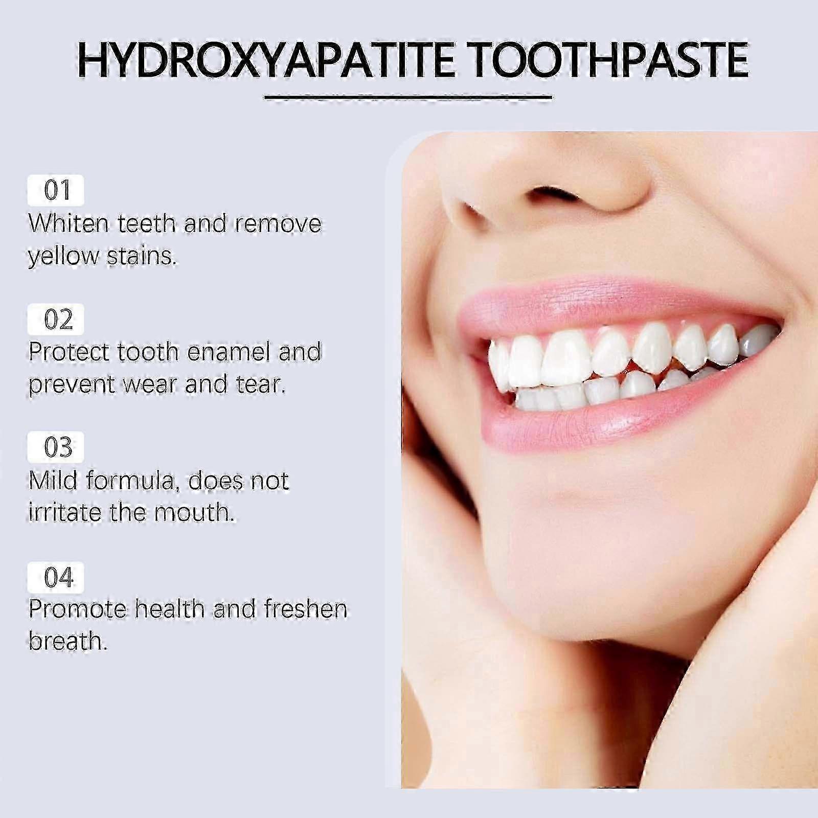 Hydroxyapatite Toothpaste for Advanced Enamel Protection, Gentle and Effective Formula, Fluoride-Free Mint Toothpaste for Sensitive Teeth
