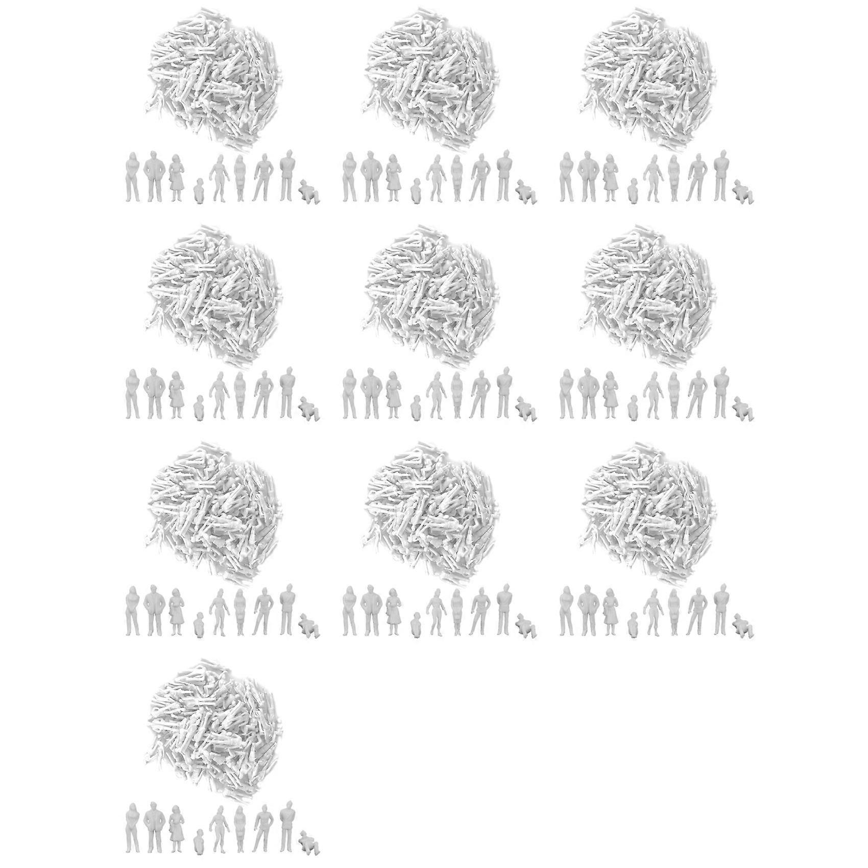 1:50 White Figures Architectural Model Human Scale HO Model Plastic Peoples,100 Pieces