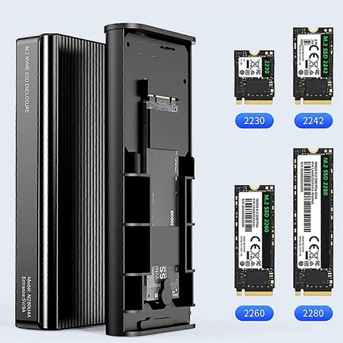 USB 4.0 40Gbps M.2 NVMe SSD Enclosure for PC