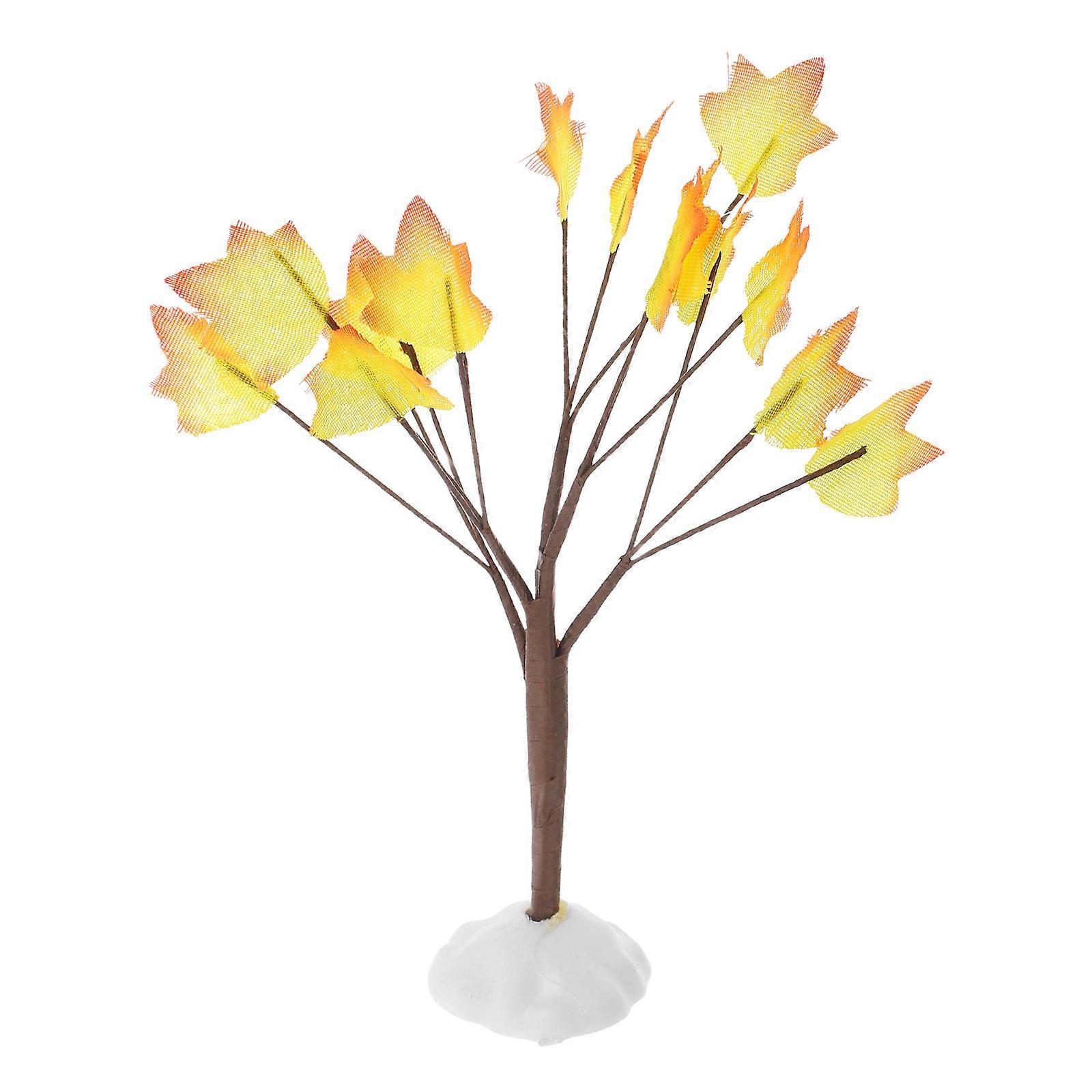 Artificial Orange Mini Maple Tree for Decoration Miniature Tree