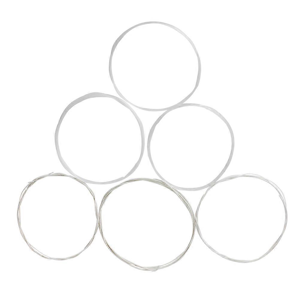 Guitar Strings Silver Copper Alloy for Acoustic Guitar Replacement 6Pcs