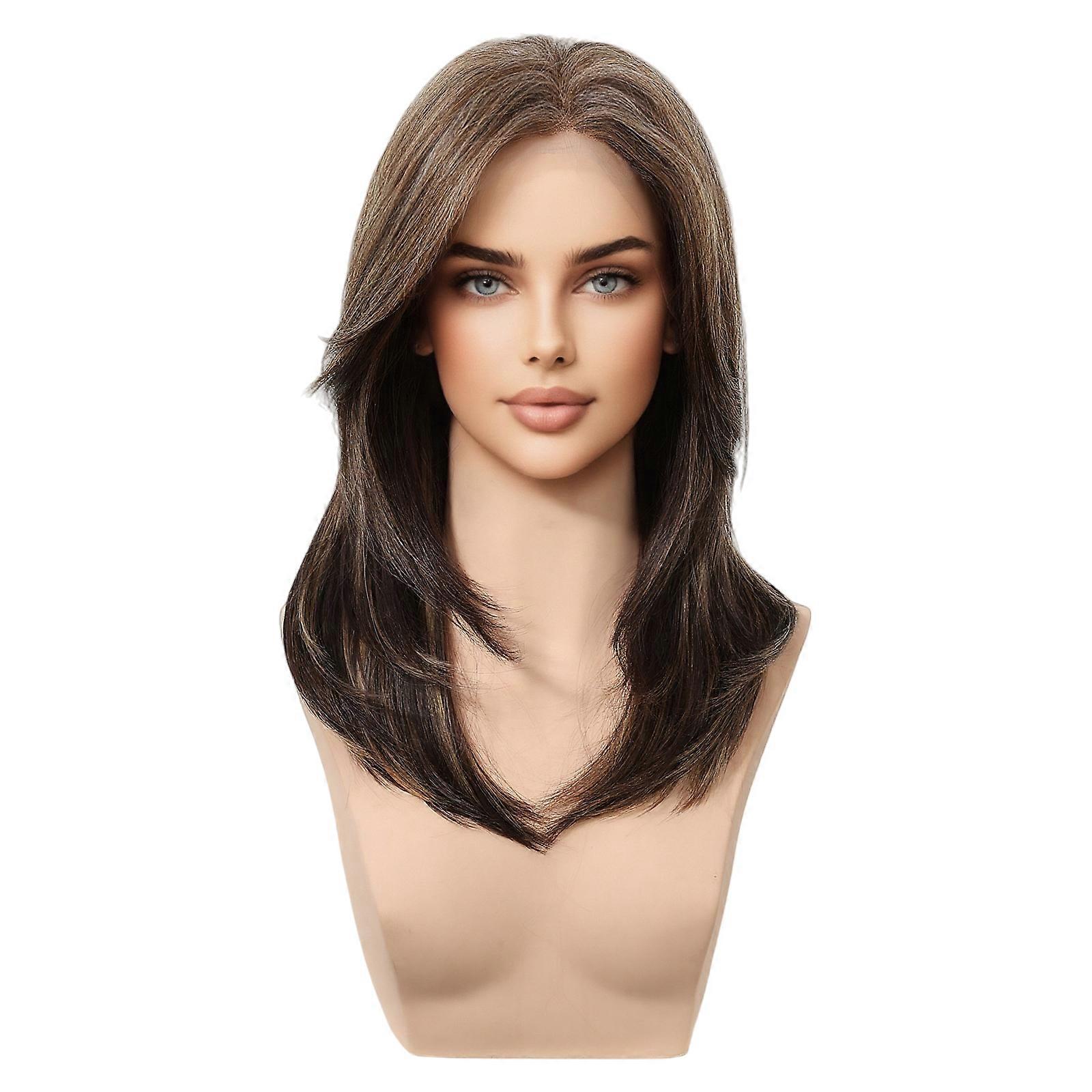 Side Bangs 13x4 Free Parting Lace Front Wig for Women – Heat-Resistant Synthetic with Natural Look
