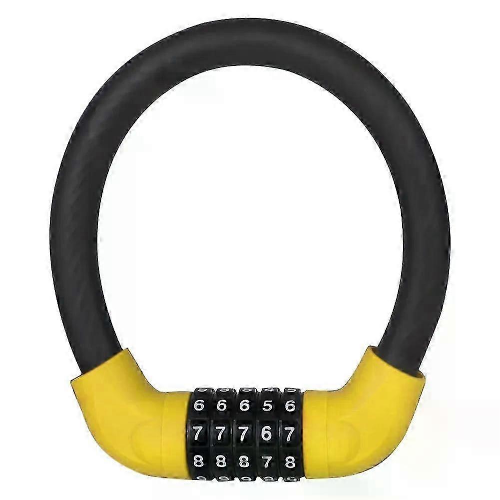 5 Digital Code Anti-Theft Bicycle Lock Stainless Steel Security Cable Lock Portable Combination Code Padlock Cycling Accessories