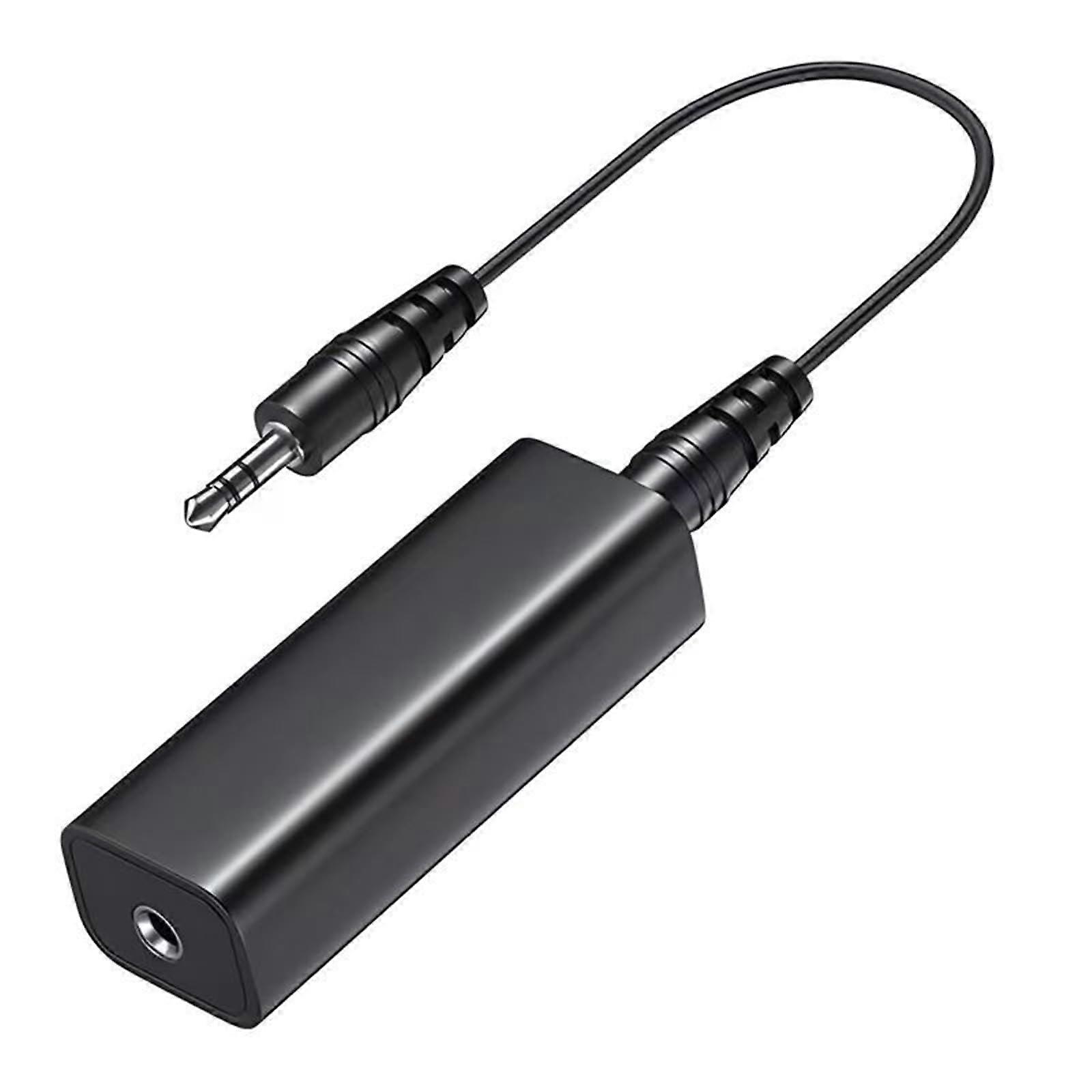 3.5mm Ground Looping Noise Suppression Filter For Car And Home Audio Systems 3.5mm Jack Black Compact Size