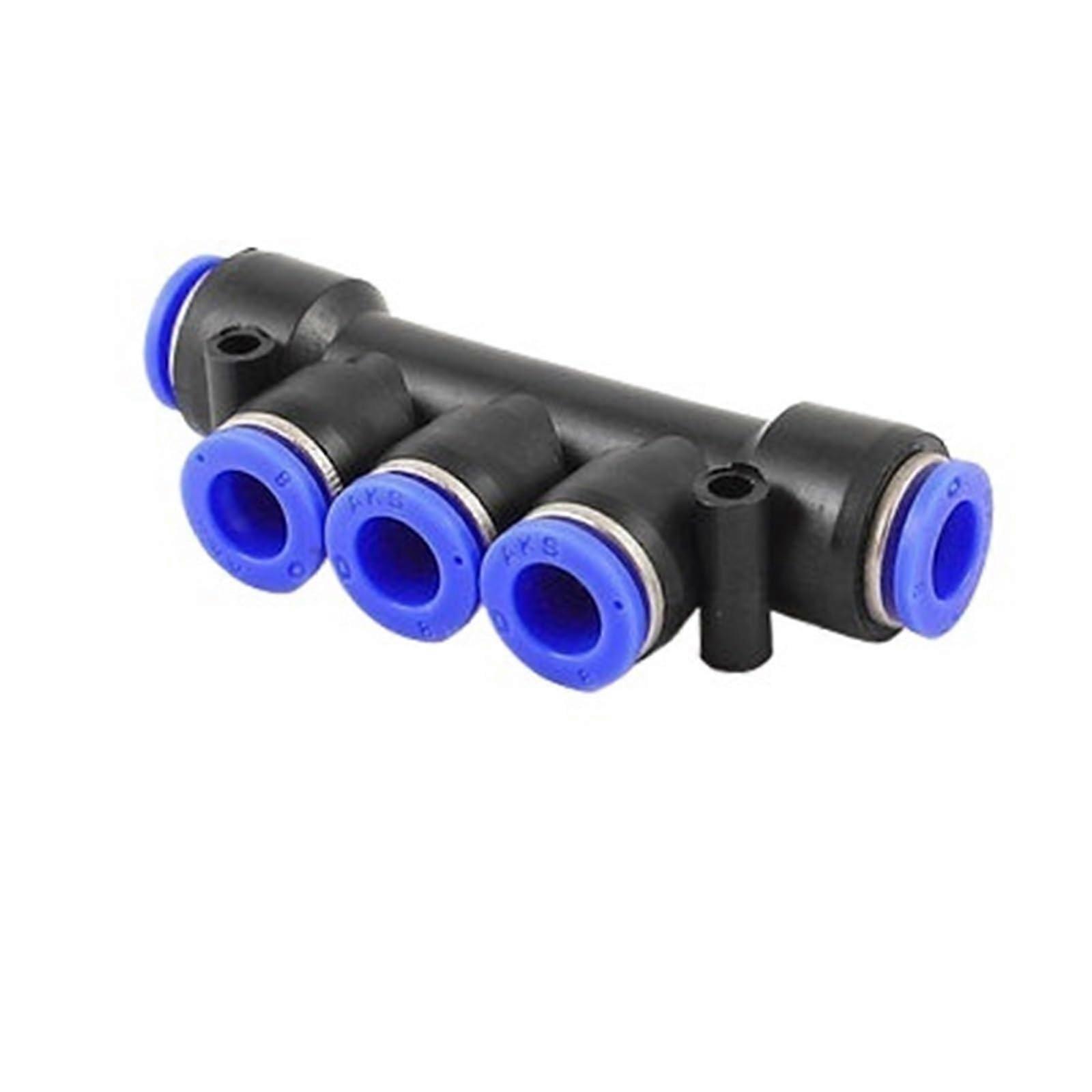 Pneumatic Push In Fittings 5 Port Air Hose Quick Connectors PK Series 12mm Quick Fitting Adapter