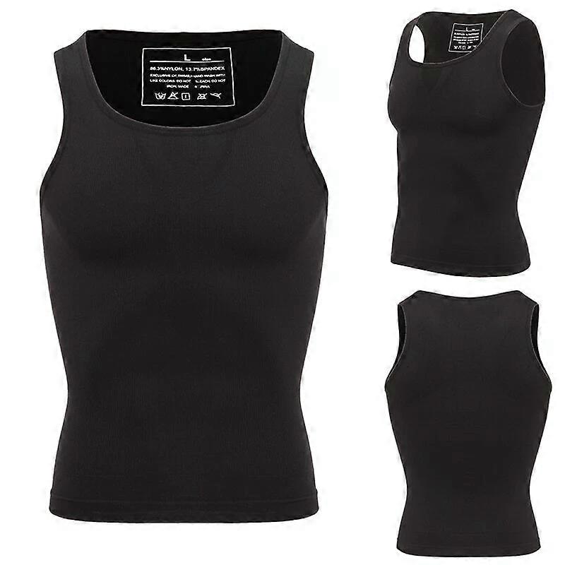 Gynecomastia Compress Shirt Men Tank Top Slimming Body Shaper Fajas para Hombres