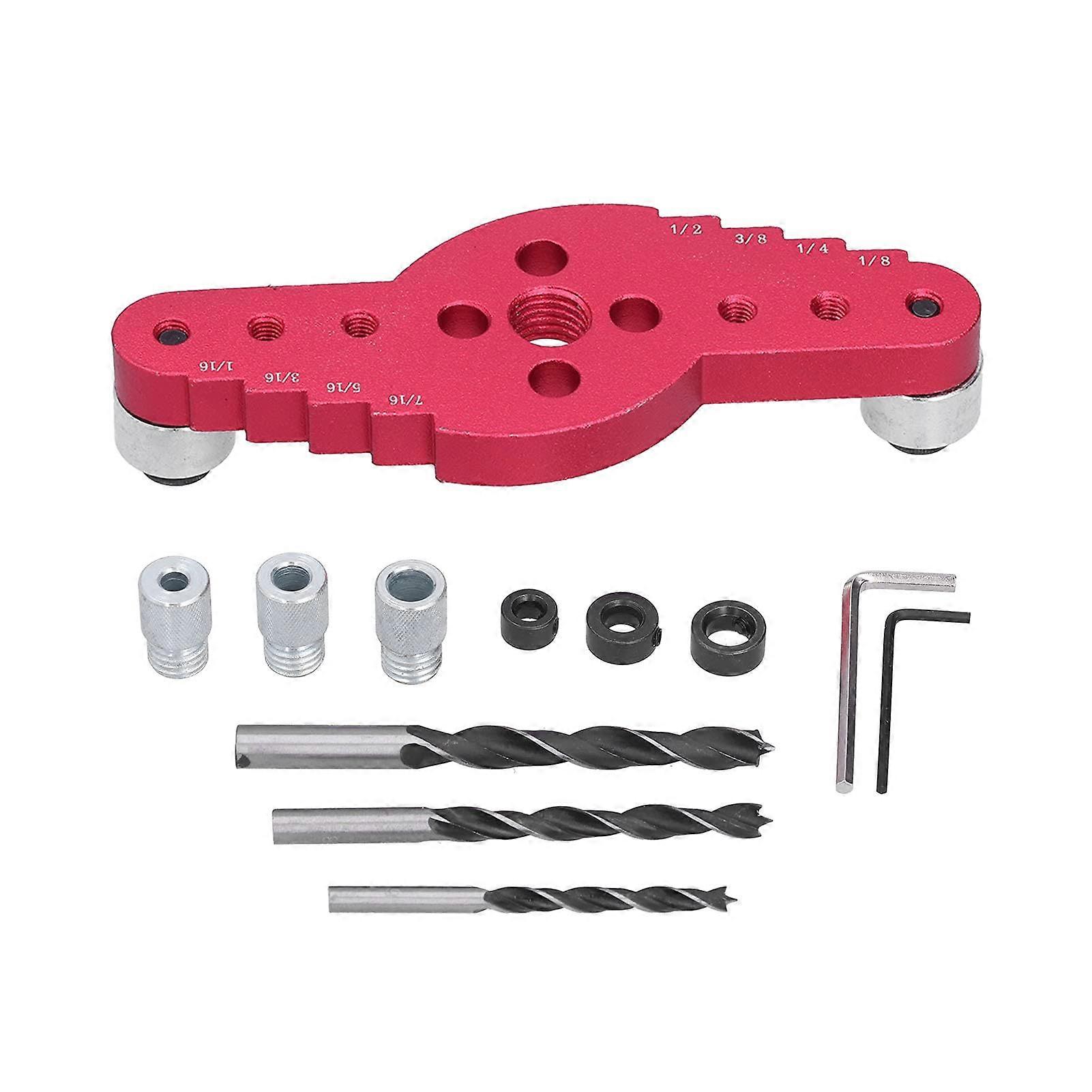 Professional Doweling Jig Kit with Precision Alignment and MultiSize Woodworking Drill Guide 12pcs