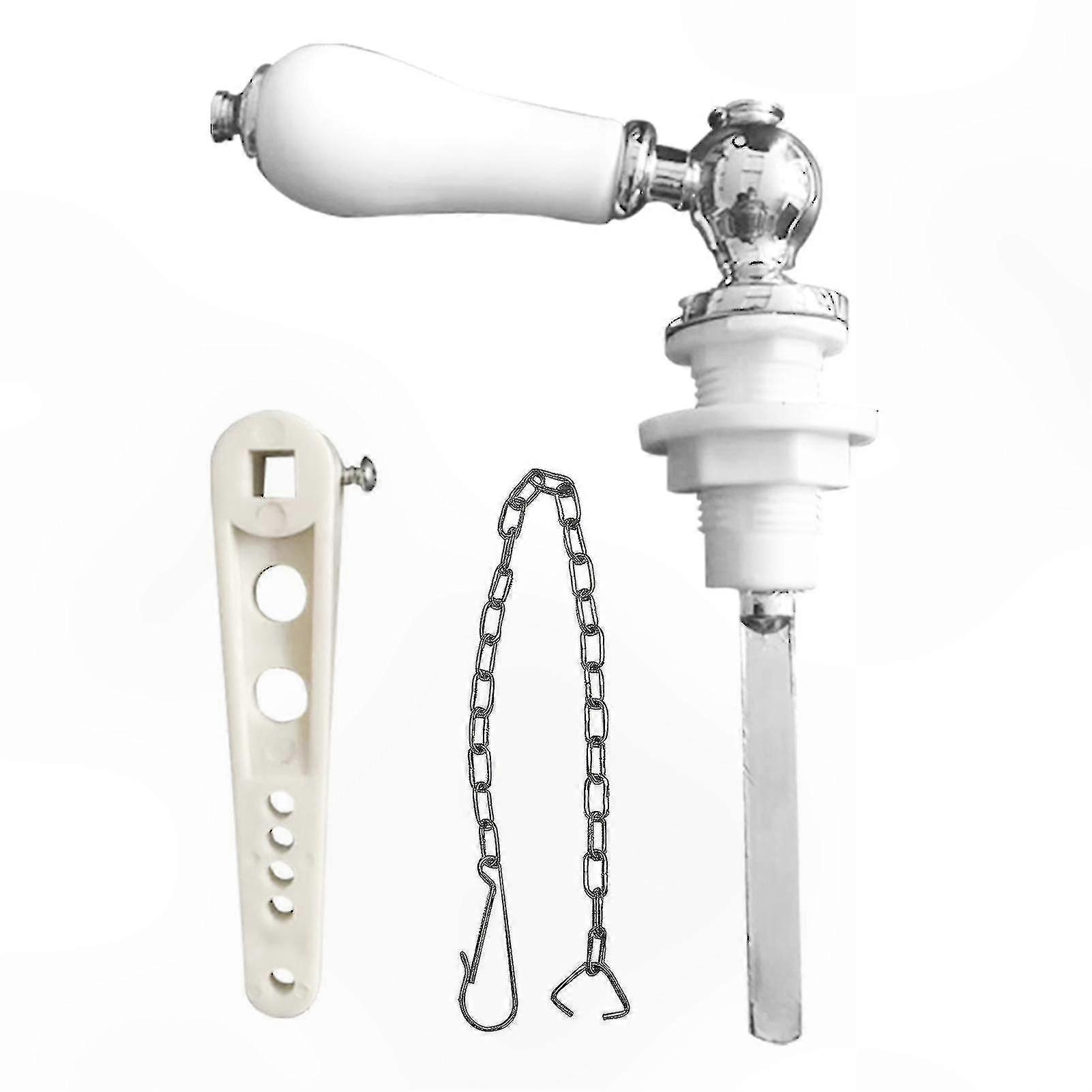 Victorian Style White Ceramic Toilet Cistern Lever Flush Handle Replacement Part
