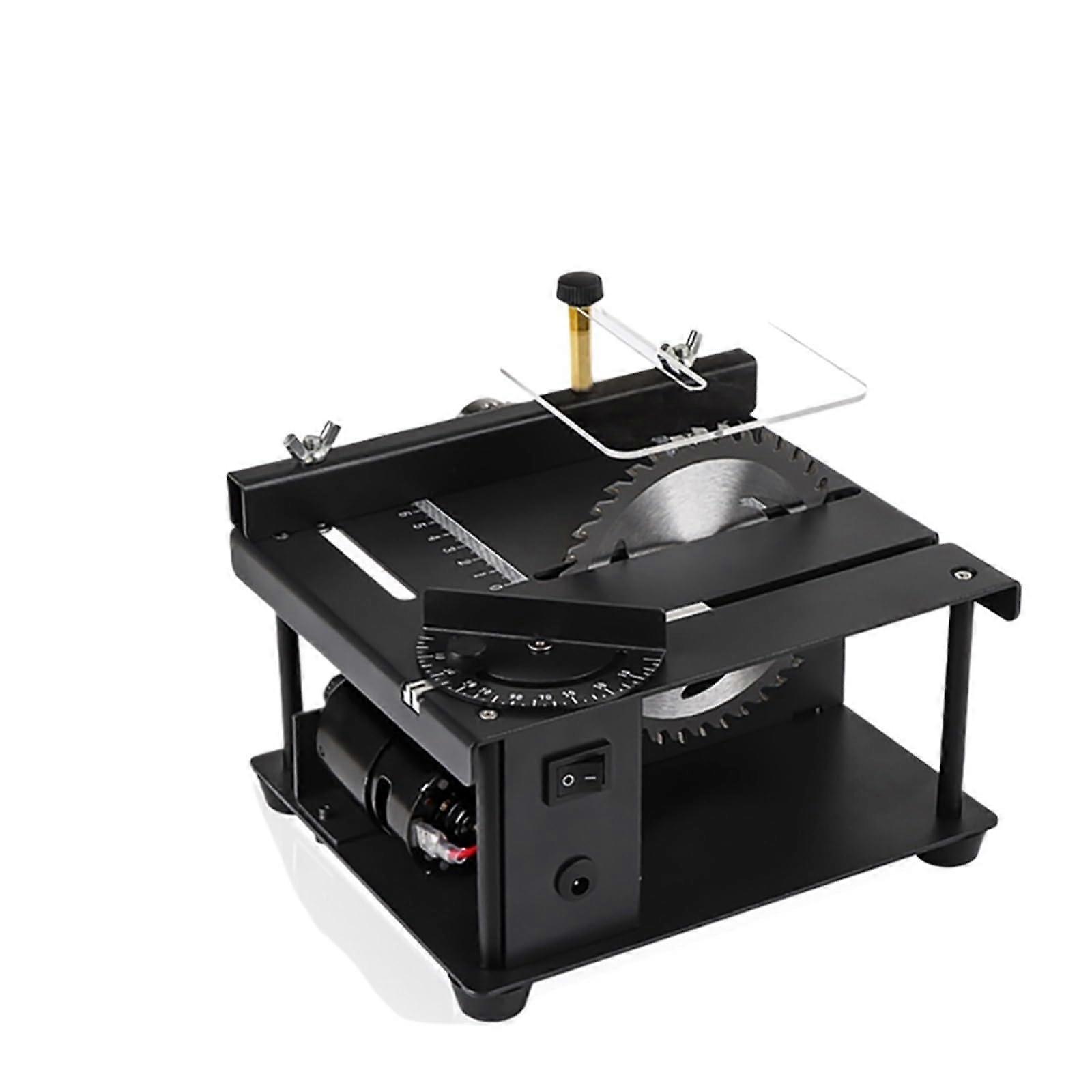 150W Multifunctional Mini Table Saw with Precision Drill for Woodworking DIY Crafts Angle Cutting