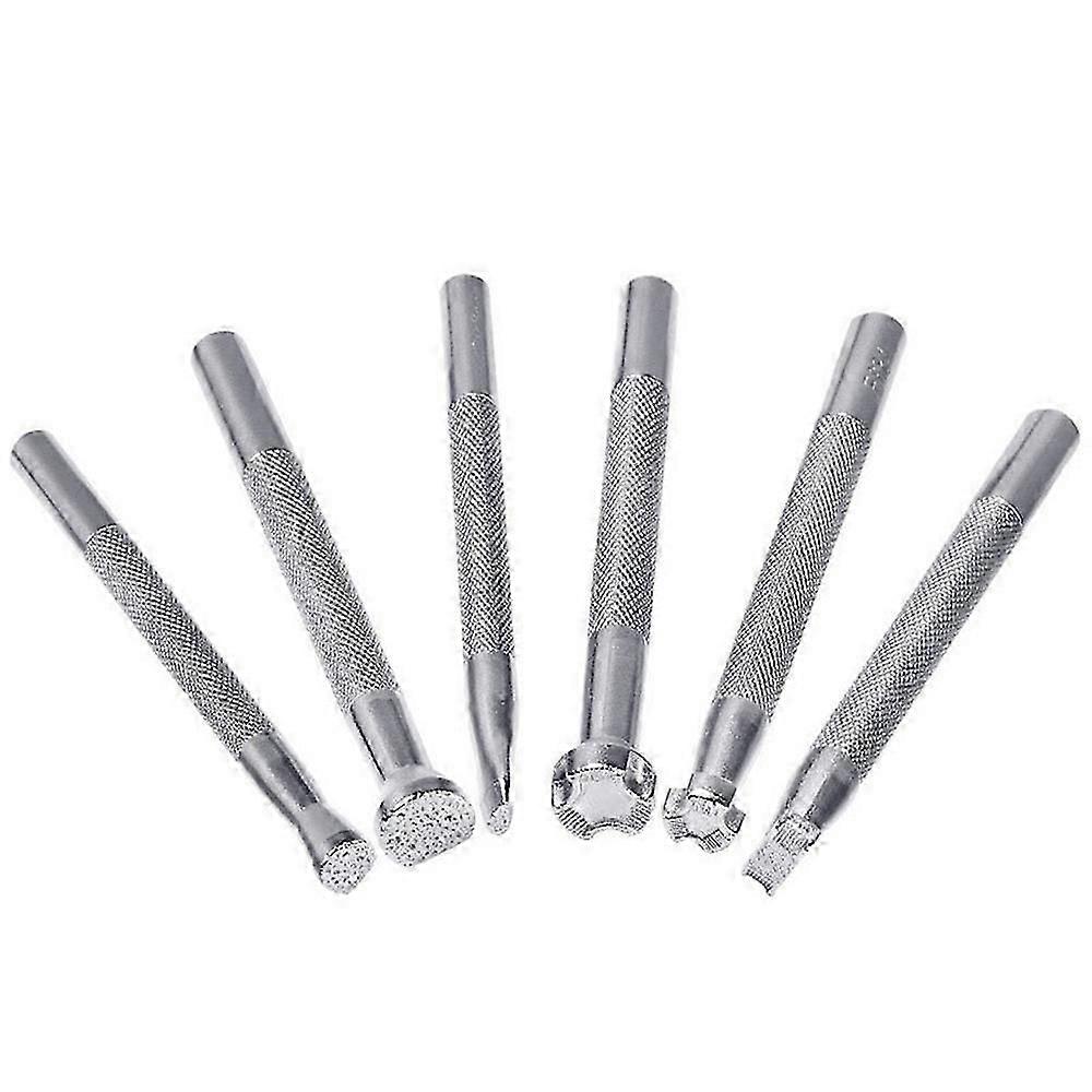 6Pcs Leather Stamping Tool Kit for Saddle Making-JJ