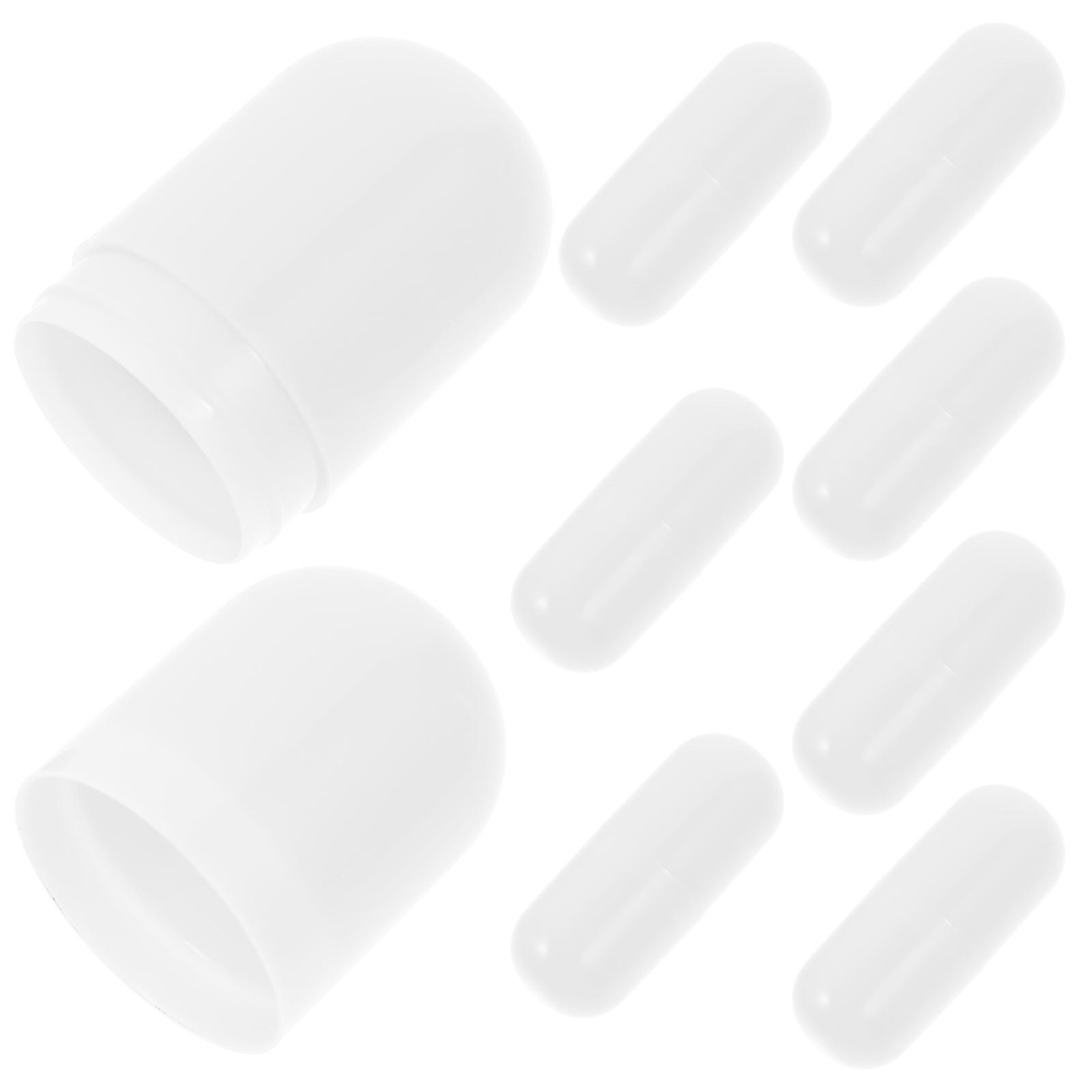 Mini Empty Lipstick Tubes for Storage 8Pcs White Refillable Capsules
