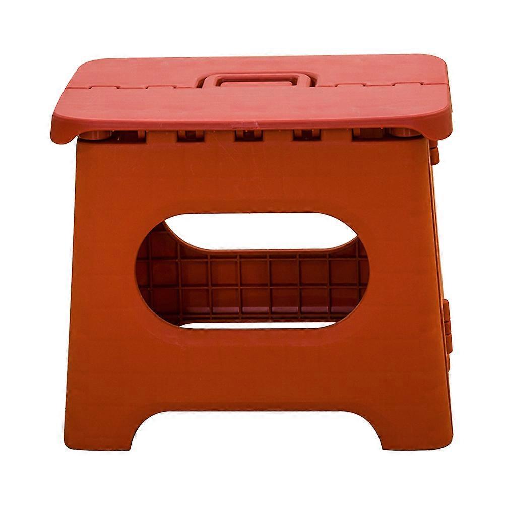 Small Foldable Stool Pure Color Folding Stool for Home Use 1Pcs Red