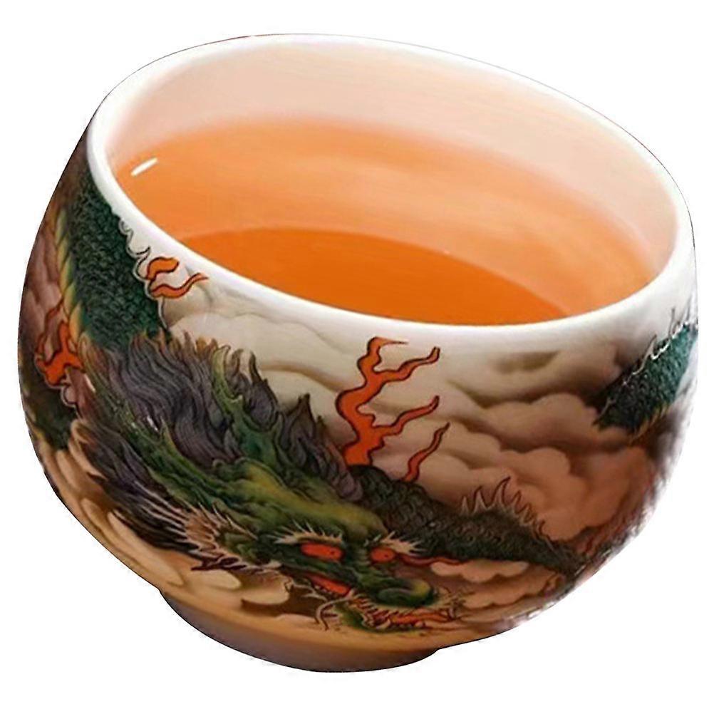 Decorative Hand-Drawn Cup Ceramic Tea Cup for Serving
