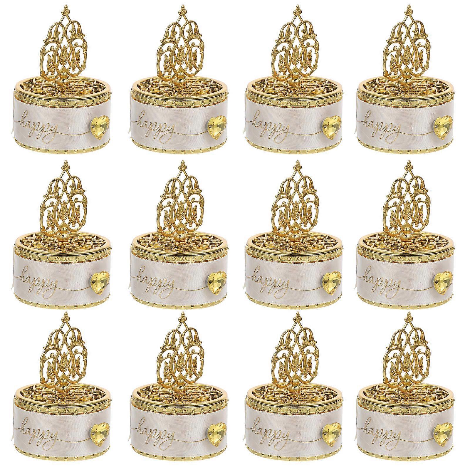 Candy Box Plastic Wedding Storage Containers for 12Pcs Candy