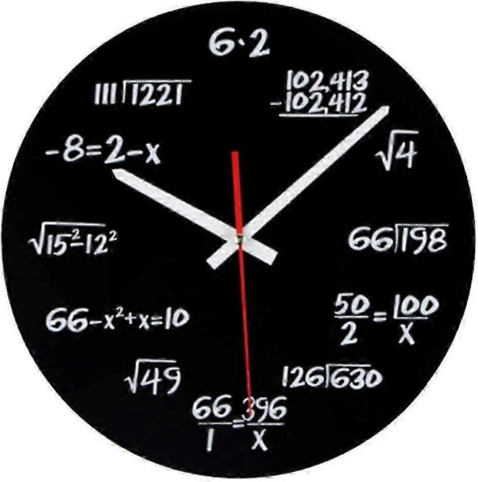 Math Clock, Novel Wall Clock Unique Wall Clock Math Formula Clock Simple Math Equations 26-27s