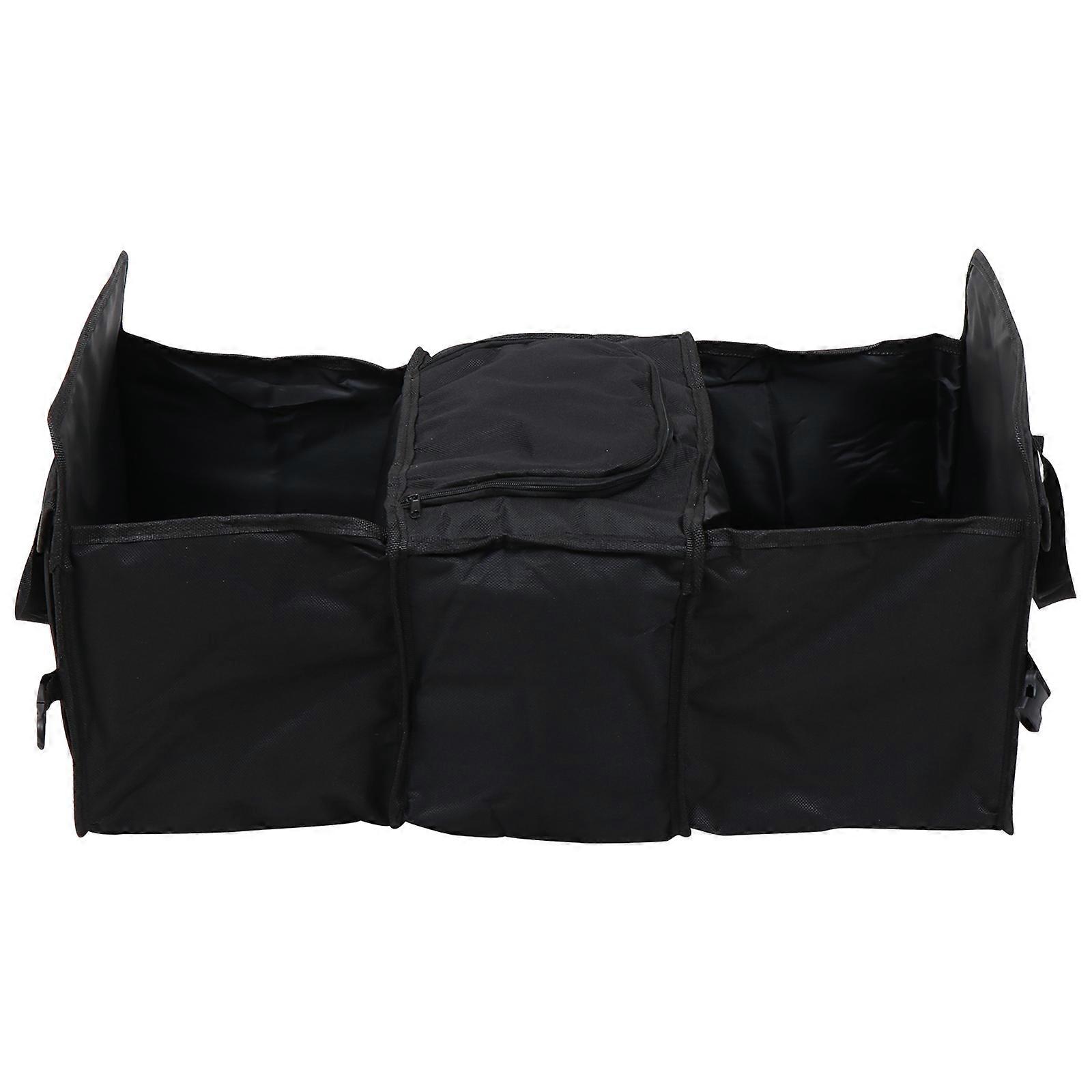 Black Foldable Car Trunk Storage Box for Organizing Tools and Small Items in Vehicles Boot