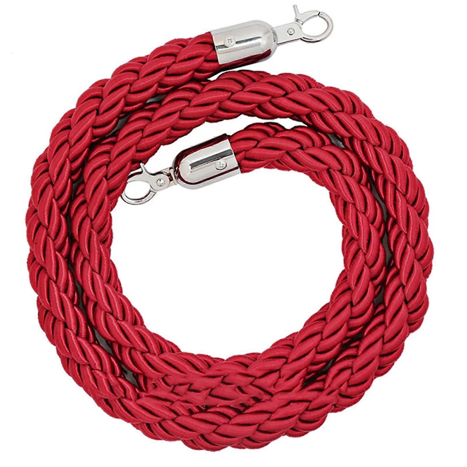 Crowd Control Stanchion Rope 4ft Blue Braided Queue Barrier for Events and Queue Management