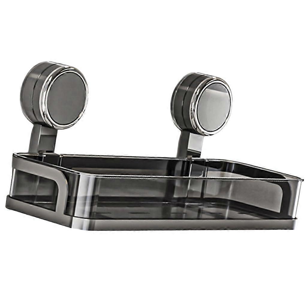 Bathroom Suction Shelf with Strong Suction Power, Waterproof RustResistant Wall Mounted Organizer, Grey