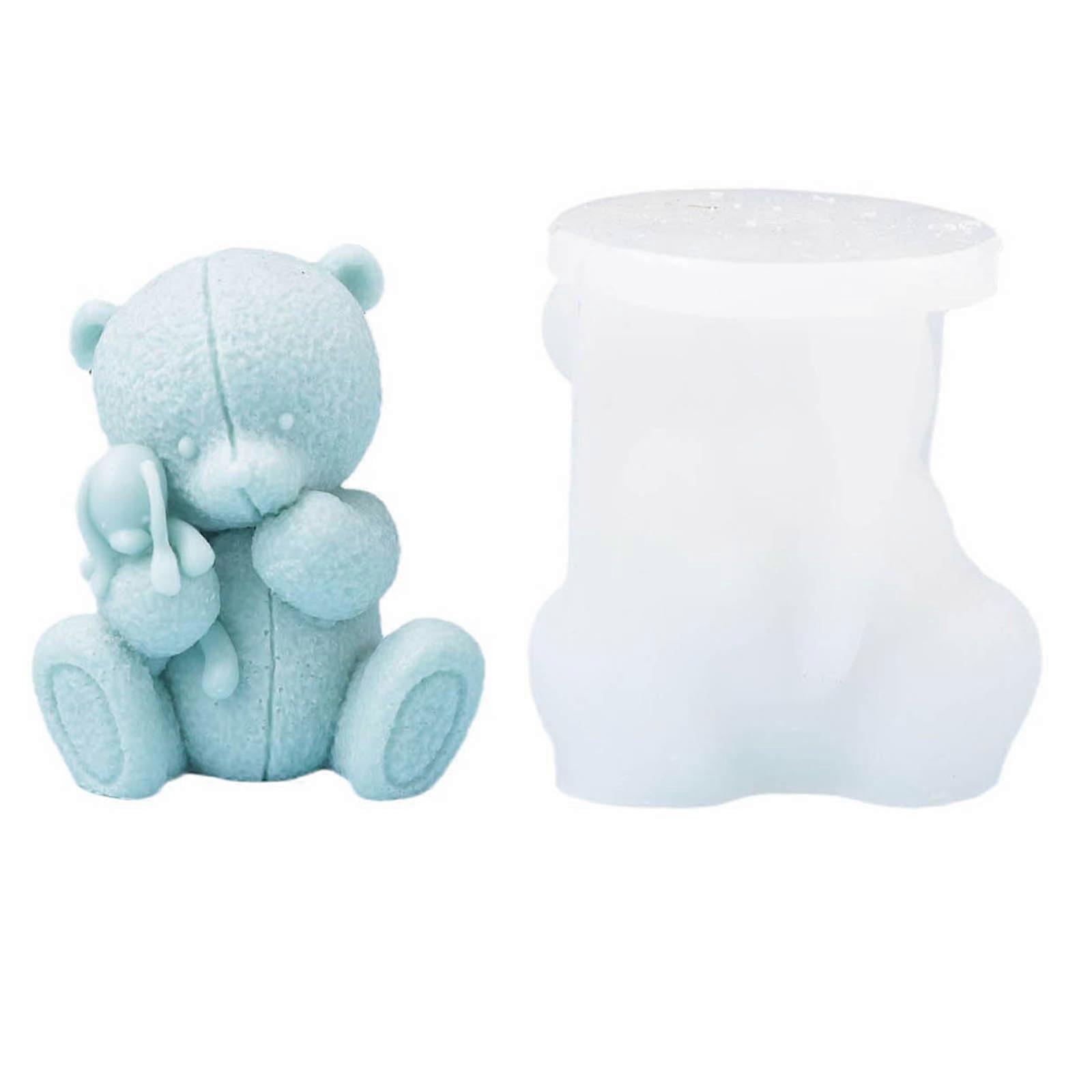 Silicone Resin Molds Cute Bear Shape for DIY Crafts Soap Making and Table Decorations