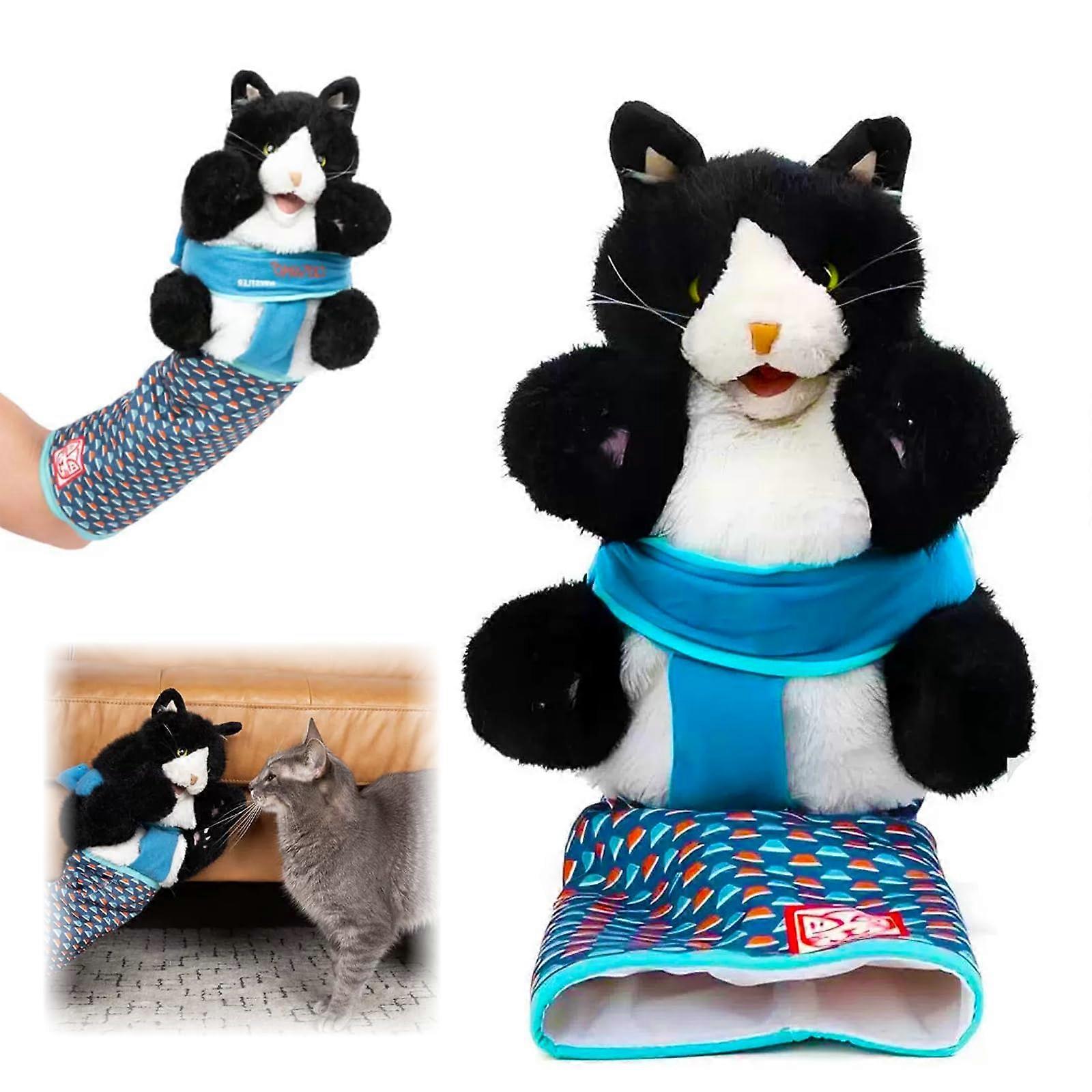 Interactive Cat Toy with Arm Protection, Durable DoubleLayer Fabric Hand Puppet for Active Play