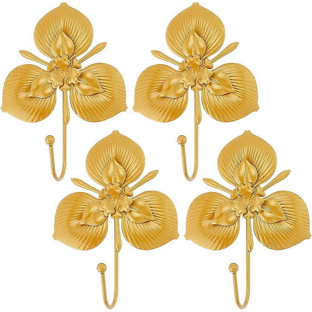 Iron Hook Hangers Flower Golden 155x110x41mm