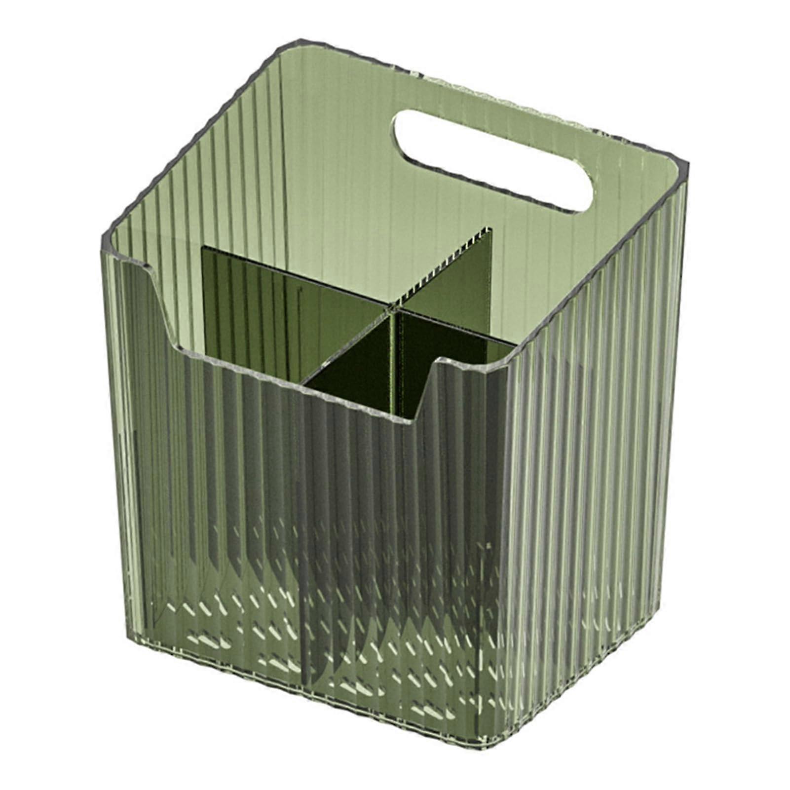 Makeup Organizer Wall Mounted Clear Acrylic Cosmetic Storage Box with Adjustable Compartments