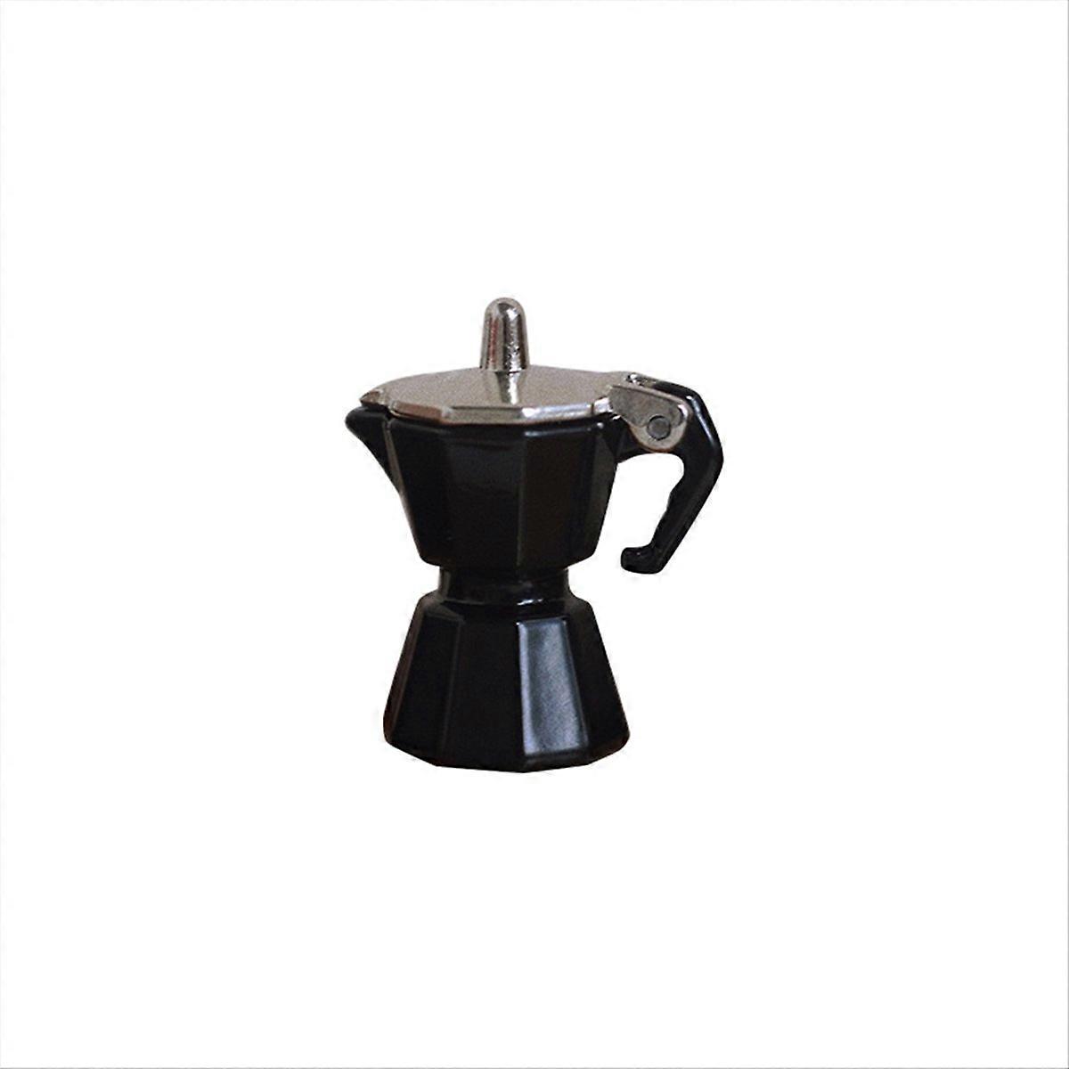 Miniature Scene Toy Simulation Mini Coffee Pot Black