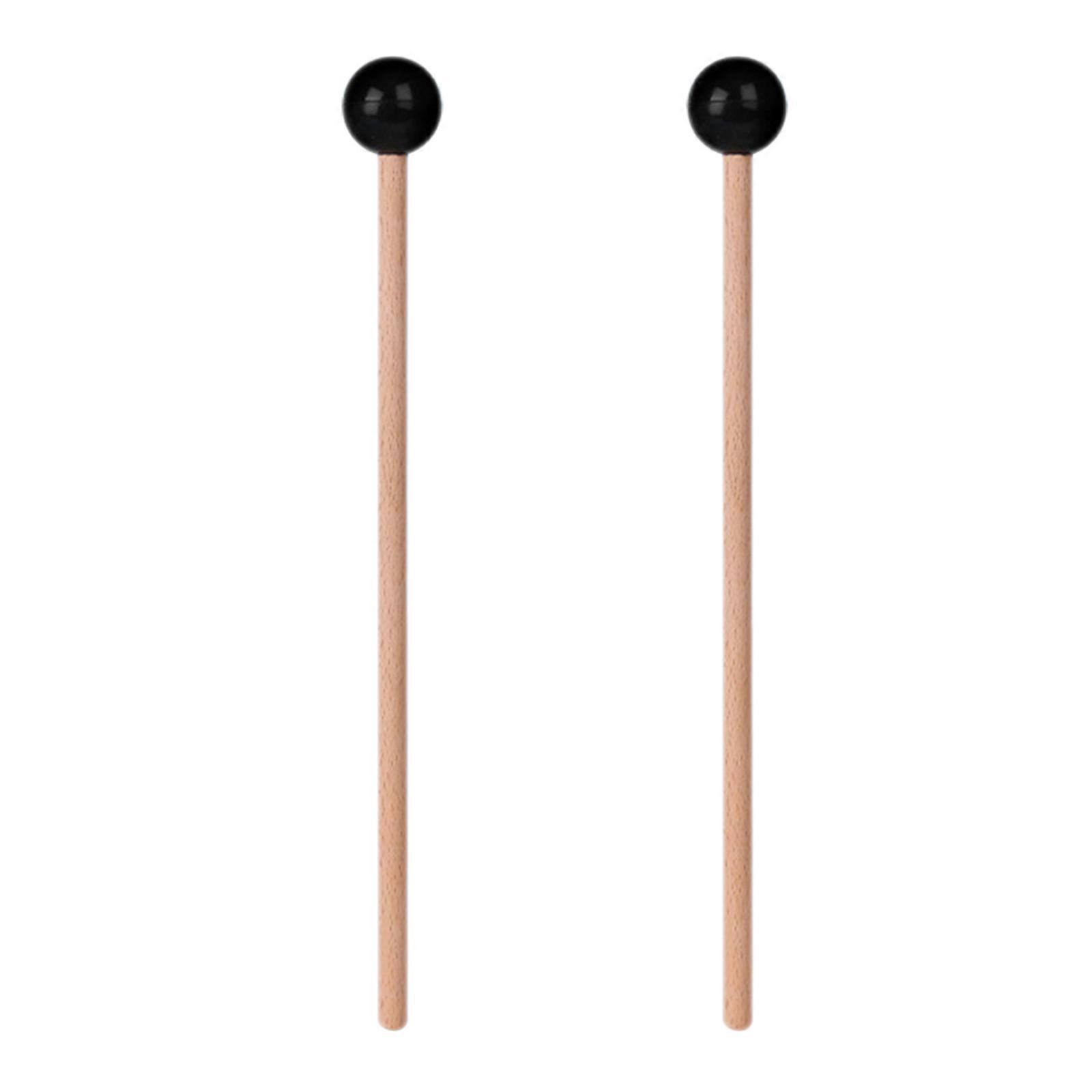 Ethereal Drumstick Wood Xylophone Mallets for Drum 2Pcs with Rubber Tips