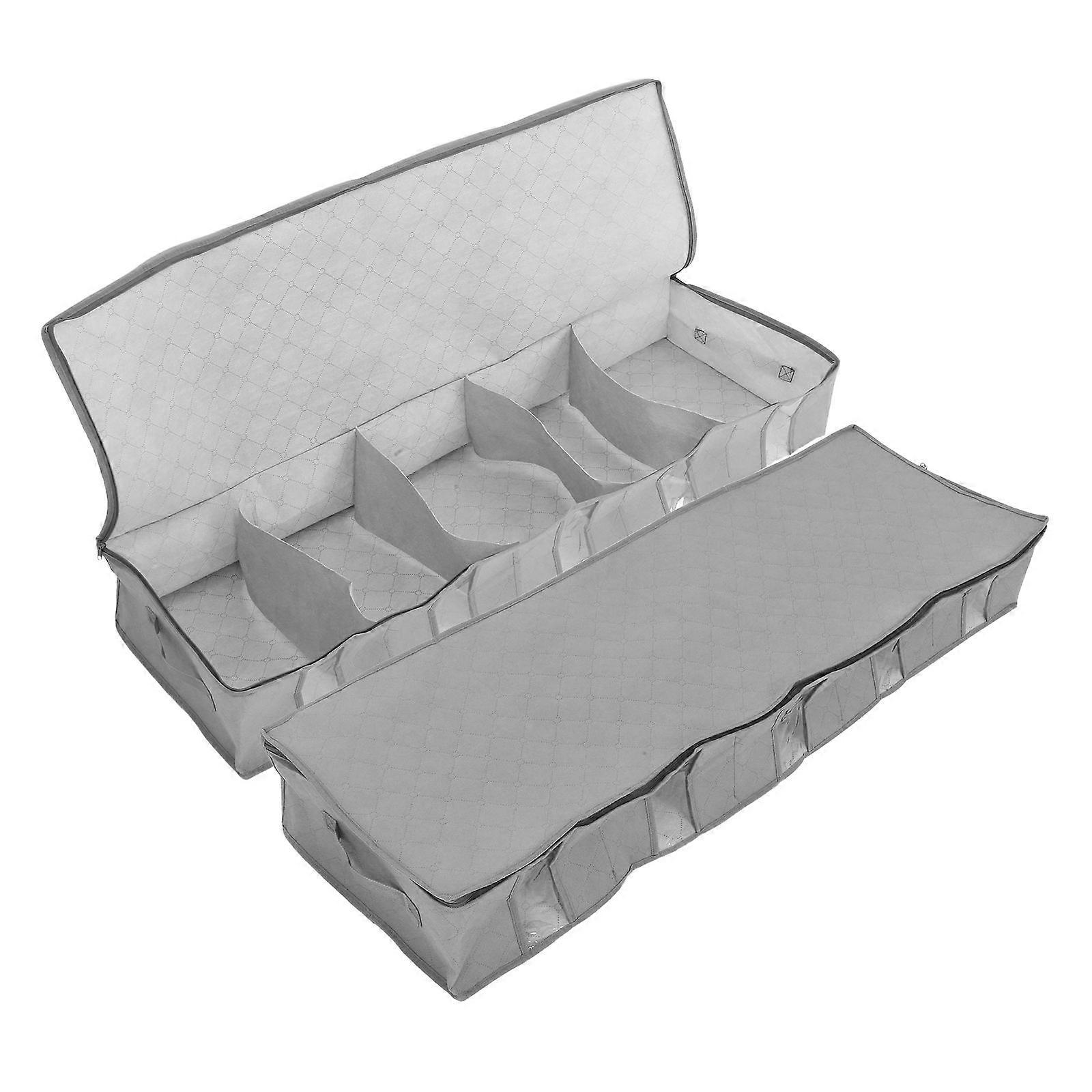 Under Bed Containers Storage Bag for Clothing Storage Grey Foldable Organizer