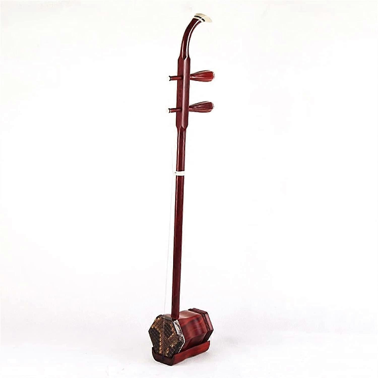 Beginner Chinese Erhu Two String Violin with Durable Hexagonal Resonator and Clear Stable Tone