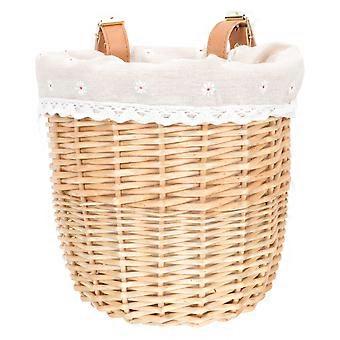 Pastoral Style Rattan Woven Bike Basket for Bike Use Lightweight Decorative Basket