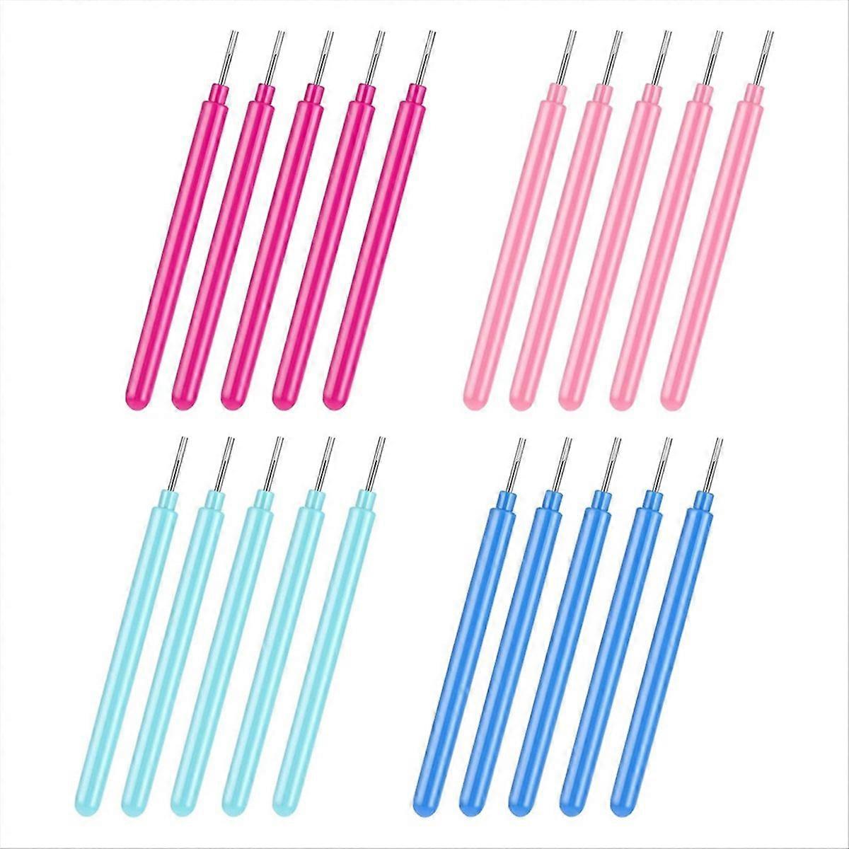 Paper Quilling Tools 24 Pcs Quilling Paper Slotted Tools Kit 4 Colors Rolling Multi-Function Needle 
