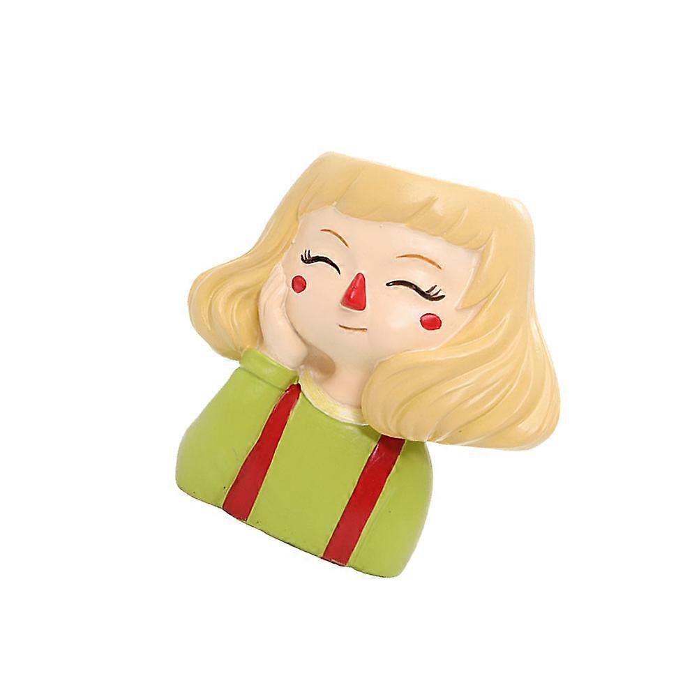 Resin Basin Half Girls Shape for Plants Holding Decorative