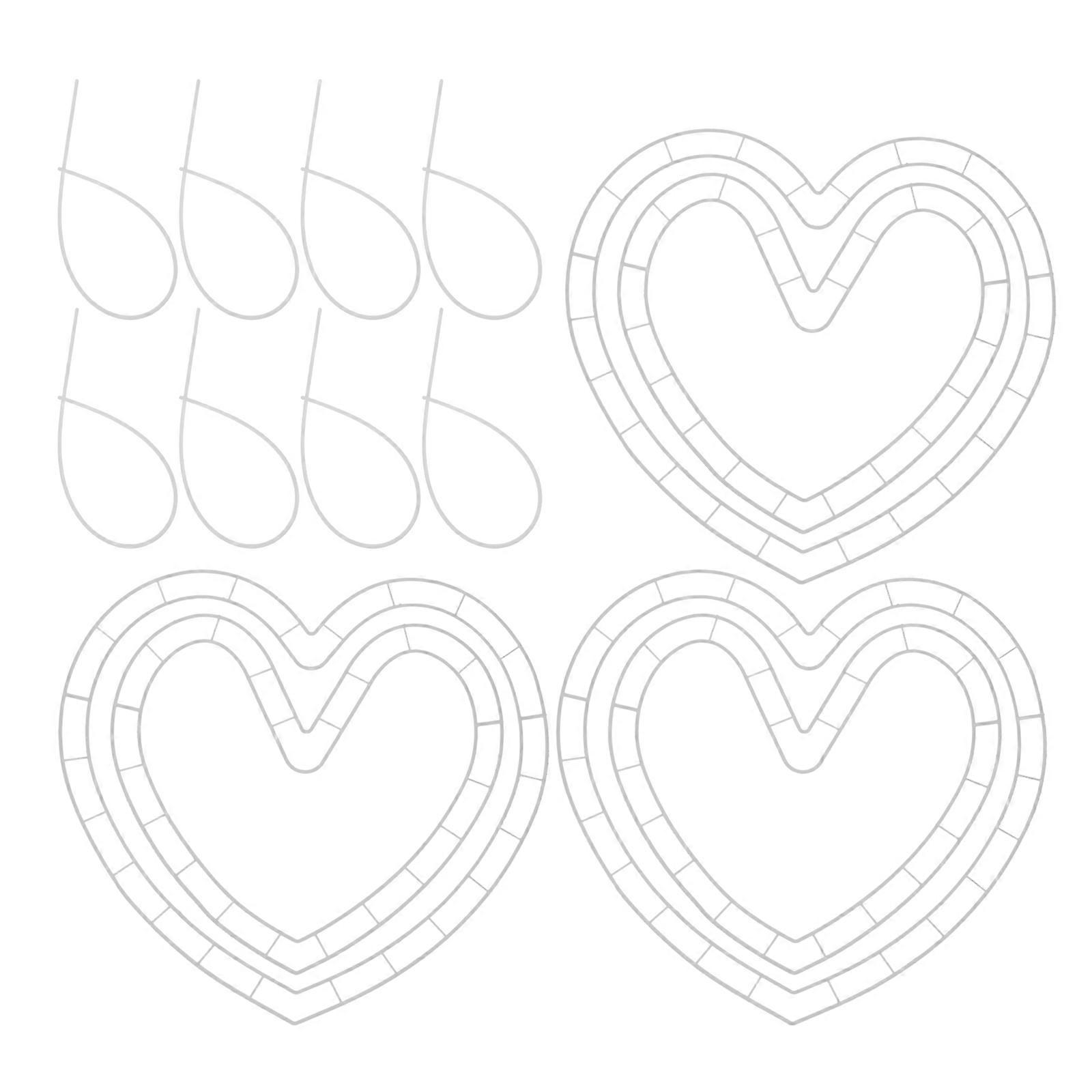 Flower Frame Plastic Flower Holder for Bouquet with 3Sets White Floral Frames