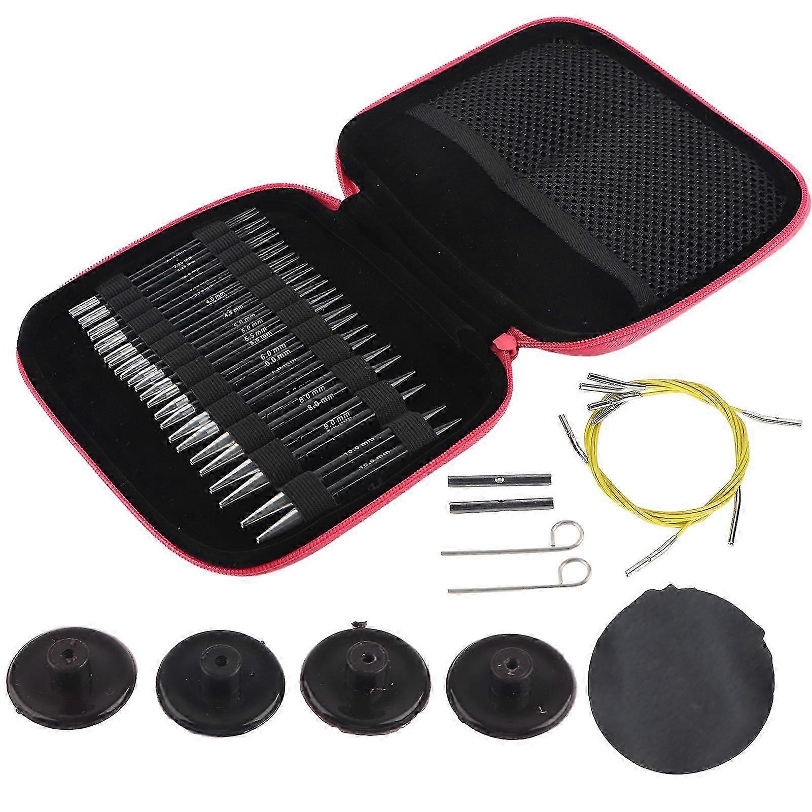 Knitting Needles Set Interchangeable Portable Removable Sweater Circular Knitting Tools intelligence