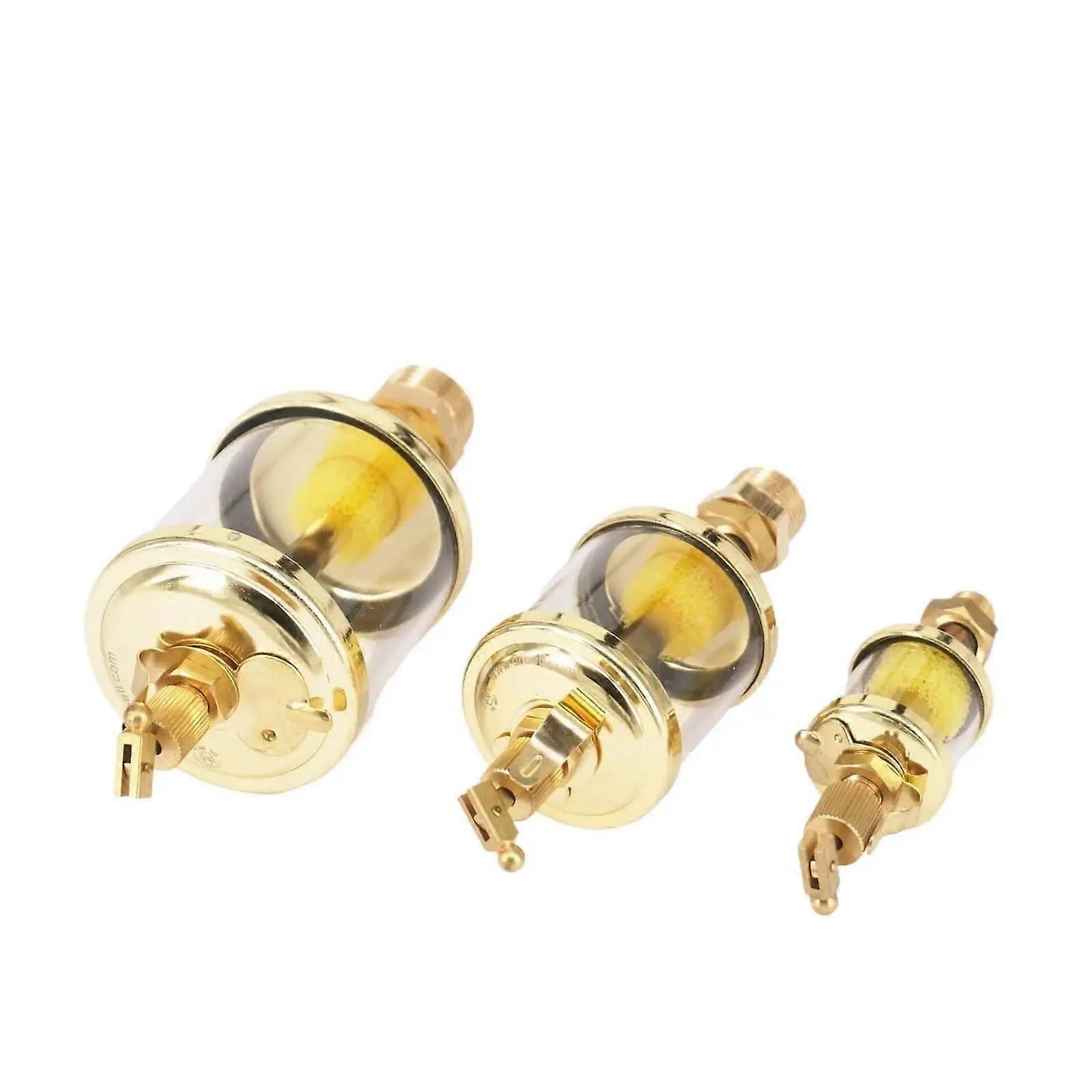 800ml Brass Gravity Drip Feed Oiler with 1/2 BSP Thread and Clear Sight Window for Machine Tools