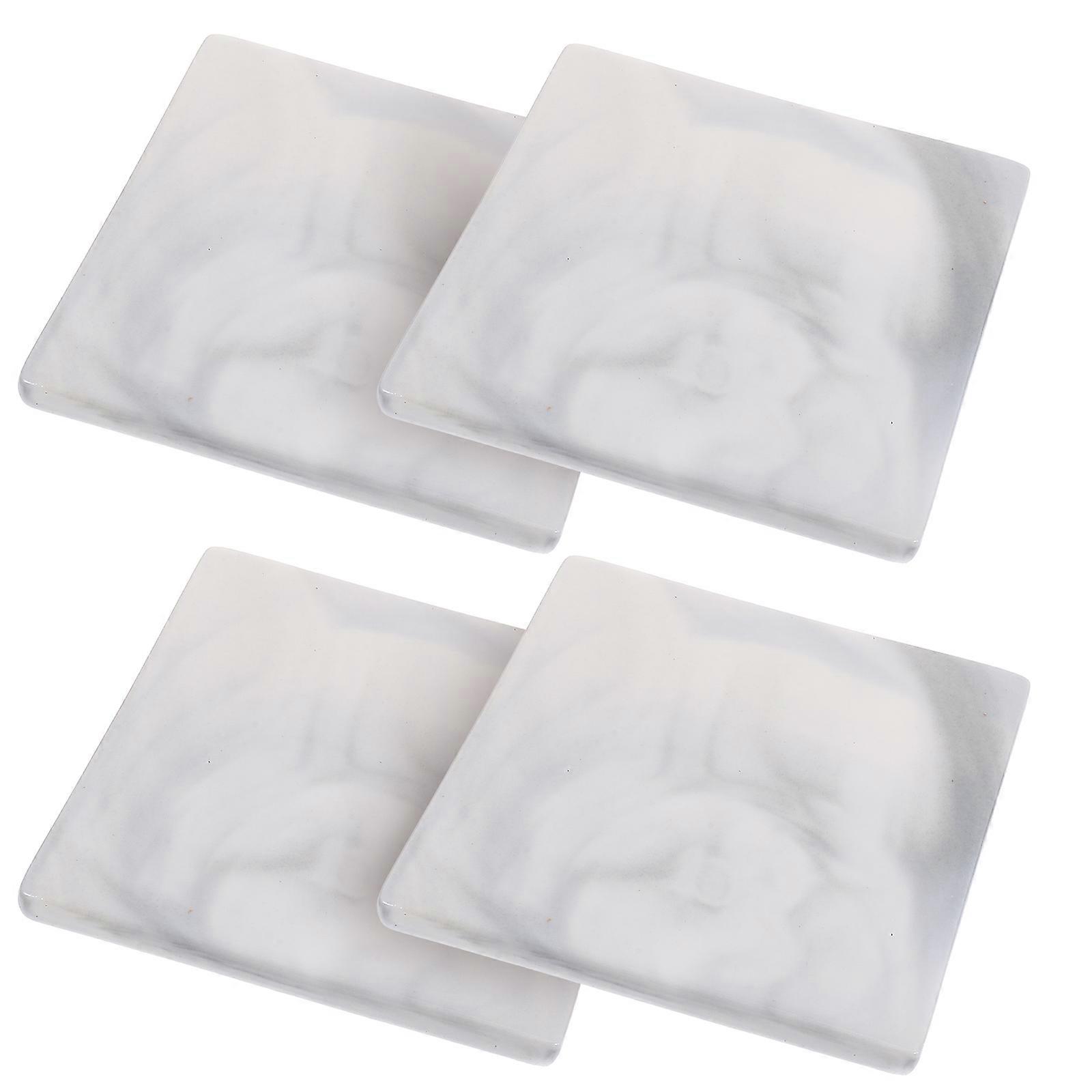Cup Mat Ceramic Coaster for Drinks 12Pcs Marble Pattern Set