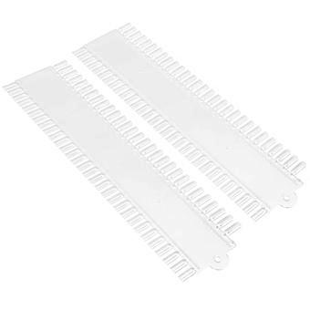 2pcs Nail Art False Nail Tips Practice Board 60 Colors Nail Polish Painting Display Color Board (Transparent)