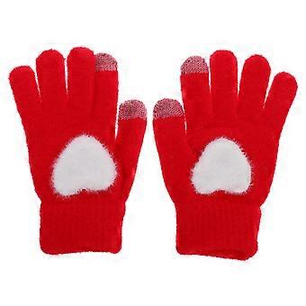 Winterhandschuhe Plüschherz Strickhandschuhe für 1 Paar