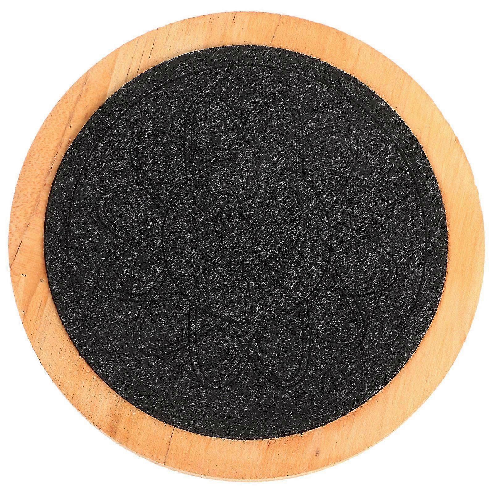 Black Round Wooden Drink Coaster, Absorbent Surface