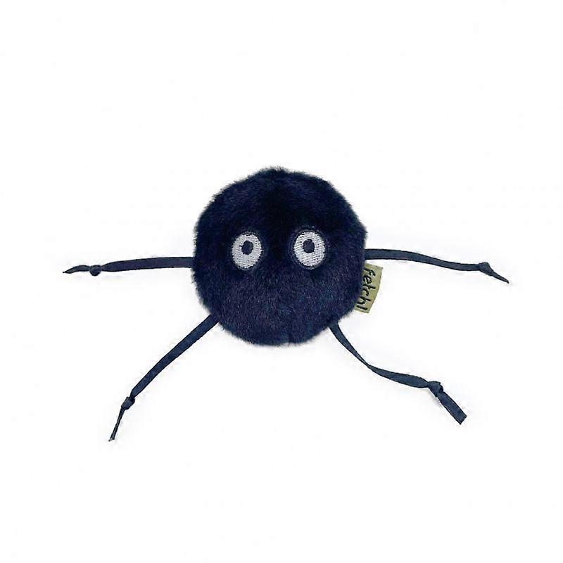 Black Interactive Plush Cat Toy Ball with Catnip & Automatic Bounce