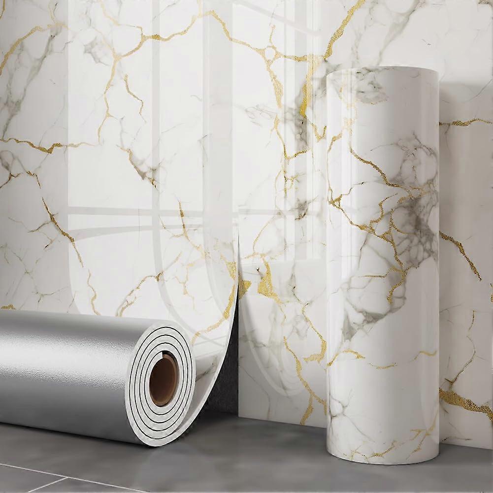 Waterproof Self-Adhesive Marble Pattern Vinyl Wallpaper