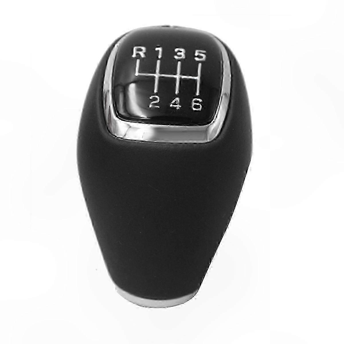 Leather 6-Speed Manual Shift Knob for Vehicles
