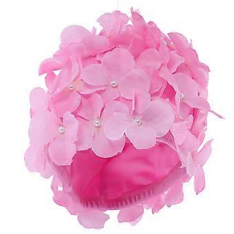 Fasjonable Swim Floral Petal Stilig Badelue Badehetter Størrelse L for kvinner (rosa)