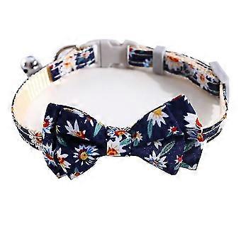 Girl Dog Collar Lead Tie And Hijab Adjustable Flower Pet Collar