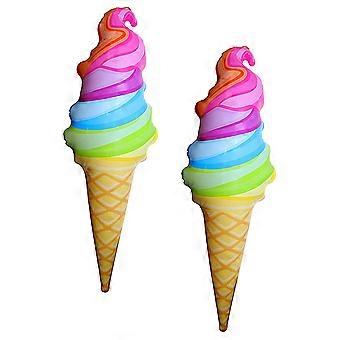10 Pcs  Inflatable Ice Cream Cone Floats Swimming Pool Ice Cream Floats Floating Ice Cream Cone Toys