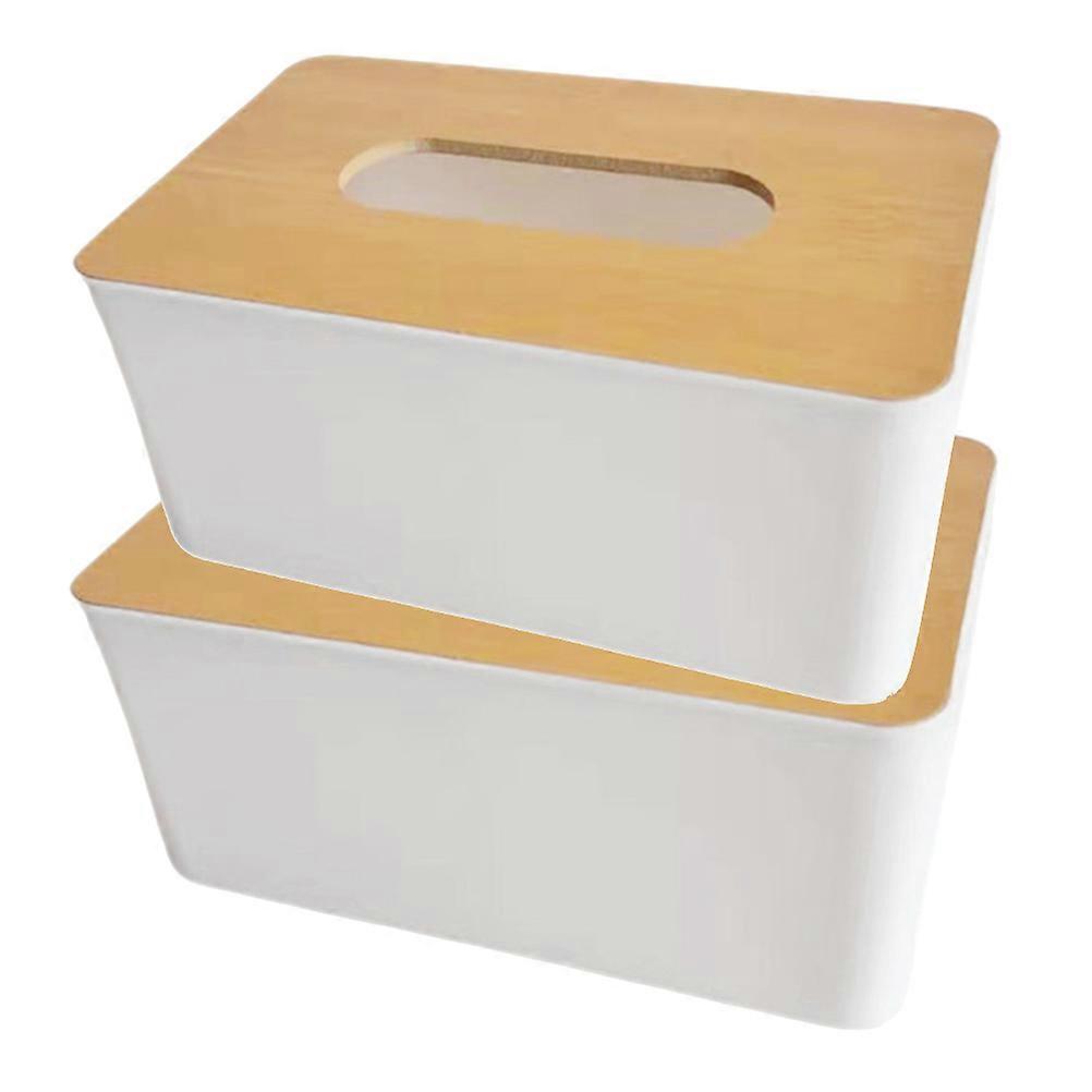 Tissue Box Cover Rectangular for Bedroom with 6Pcs Tissue Box Holder